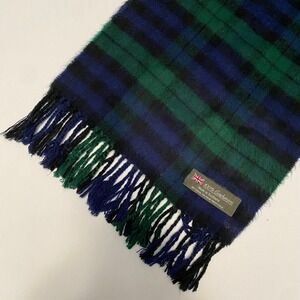 100% Cashmere Tartan Plaid Scarf Academia Old Money Quiet Luxury Preppy Heritage